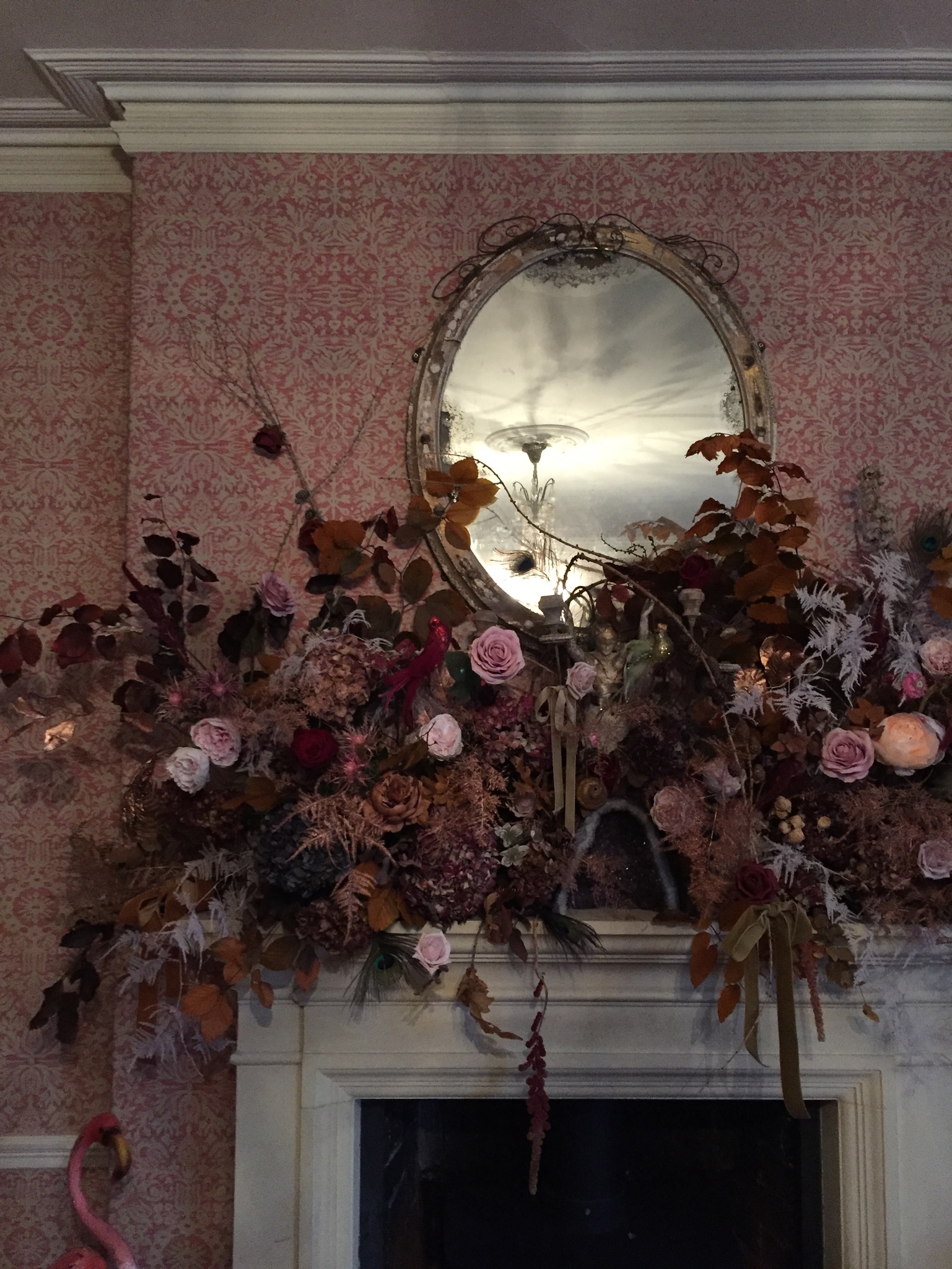 Saint Floral botanical mantelpiece for Pearl Lowe